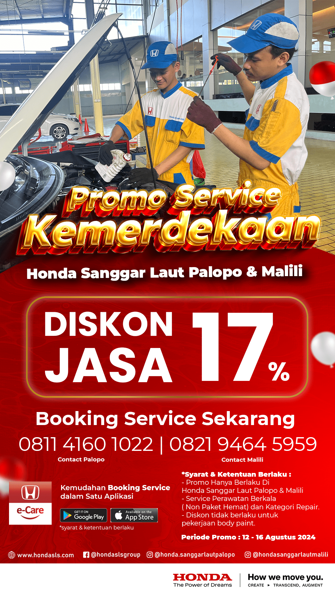 Promo Service Kemerdekaan Khusus Palopo & Malili